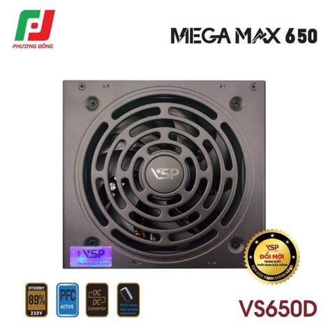  NGUỒN MÁY TÍNH VSP MEGAMAX VS650D 650W 