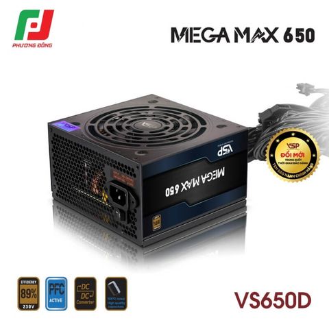  NGUỒN MÁY TÍNH VSP MEGAMAX VS650D 650W 