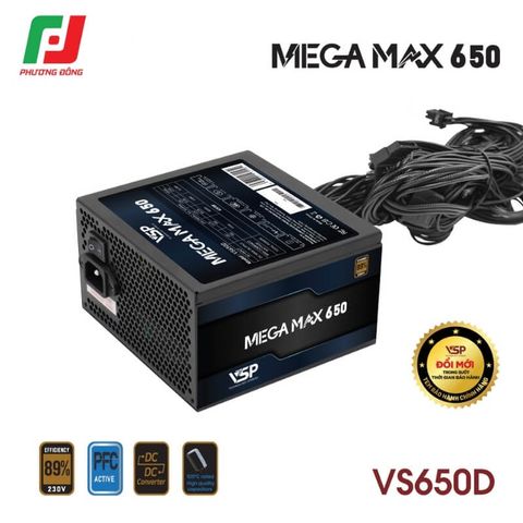  NGUỒN MÁY TÍNH VSP MEGAMAX VS650D 650W 