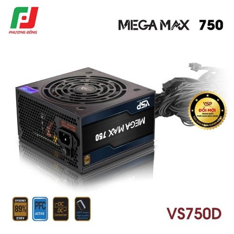  NGUỒN MÁY TÍNH VSP MEGAMAX VS750D 750W 