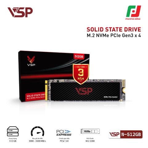 Ổ CỨNG SSD VSP NVMe - PCLe ReV3 N-512GB 