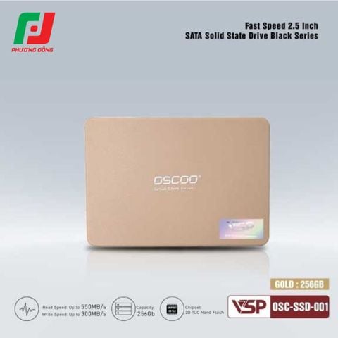  SSD OSCOO 256GB 2.5INCH SATA3 GOLD/BLACK 