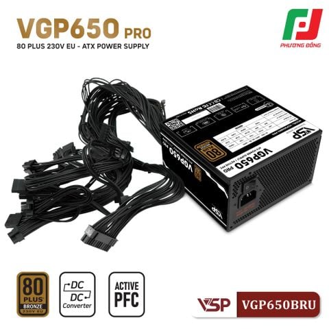  BỘ NGUỒN VSP VGP650BRN V2 650W 80 PLUS BRONZE 