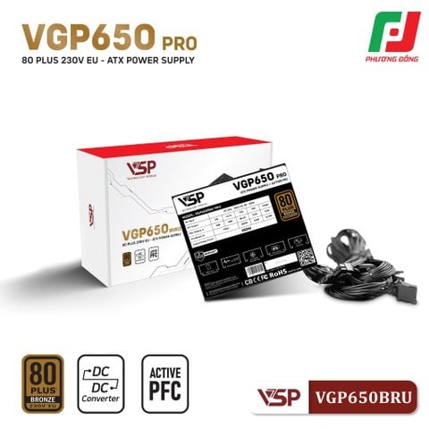  BỘ NGUỒN VSP VGP650BRN V2 650W 80 PLUS BRONZE 