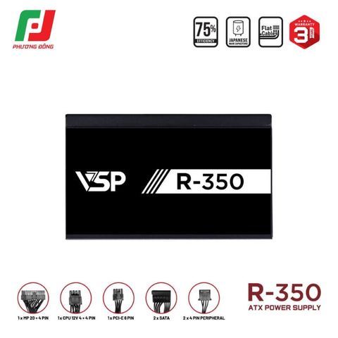  NGUỒN MÁY TÍNH VSP R-350 - CÔNG SUẤT 300W 