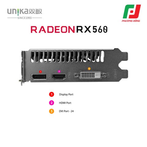  VGA UNIKA RADEON RX560 4G GDDR5 (128 BIT) 