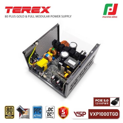  NGUỒN MÁY TÍNH VSP TEREX VXP1000TGD 1000W 80 PLUS GOLD - FULL MODULAR 