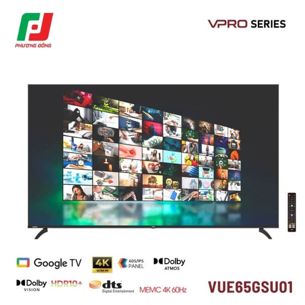  Smart Tivi VSP VUE65GSU01 65 inch 4K UHD 60Hz 