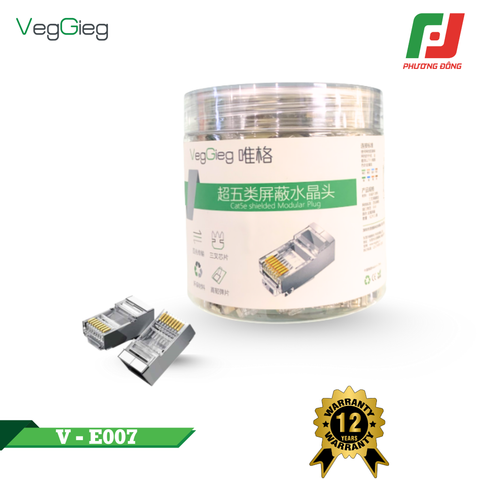  ĐẦU BẤM MẠNG-HẠT MẠNG RJ45 CAT5 (BỌC SẮT) V-E007 