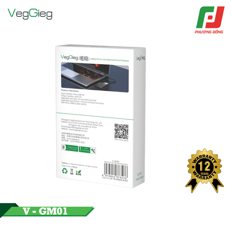  BOX Ổ CỨNG VEGGIEG USB 3.0 CÁP MICRO-USB V-GM01 
