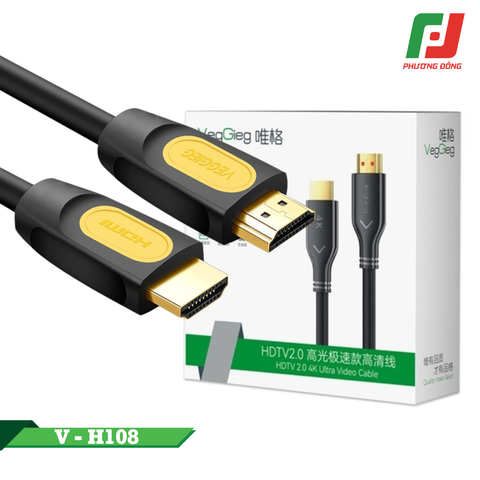  CÁP HDMI VEGGIEG HDTV 2.0 V-HD107/ V-HD 108/ V-HD109/ V-HD110 1.5/3/5/10M 