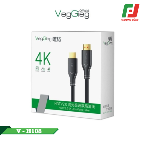  CÁP HDMI VEGGIEG HDTV 2.0 V-HD107/ V-HD 108/ V-HD109/ V-HD110 1.5/3/5/10M 