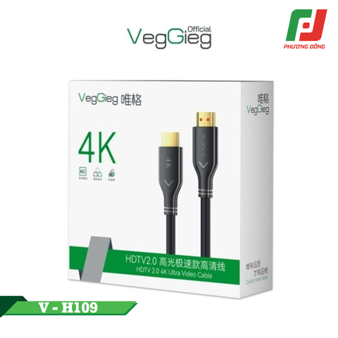  CÁP HDMI VEGGIEG HDTV 2.0 V-HD107/ V-HD 108/ V-HD109/ V-HD110 1.5/3/5/10M 