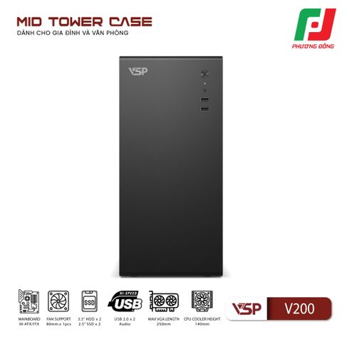  VỎ CASE MÁY TÍNH VSP V200 