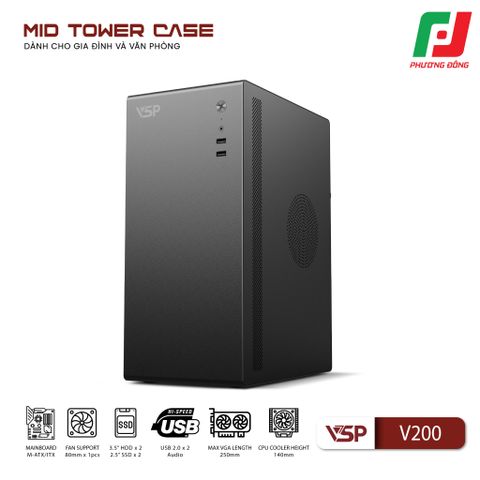  VỎ CASE MÁY TÍNH VSP V200 