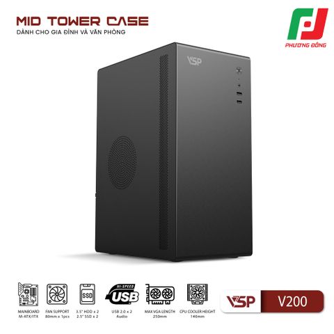  VỎ CASE MÁY TÍNH VSP V200 