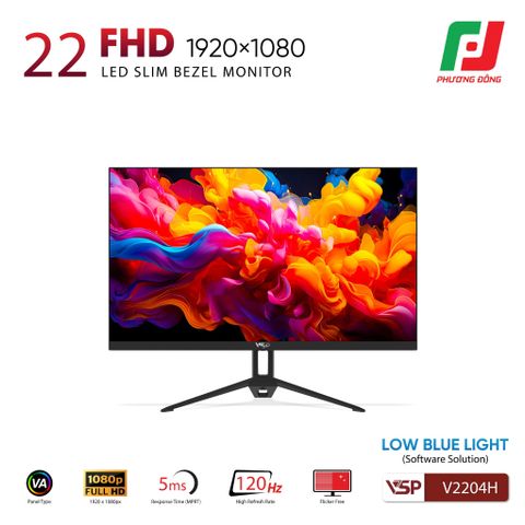  MÀN HÌNH PHẲNG VSP V2204H (120HZ| 21.5| VA| FHD| 5MS) 