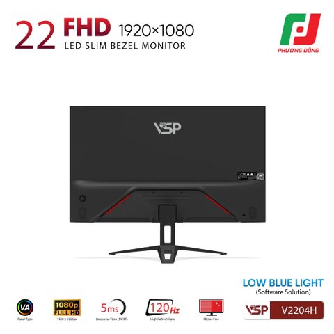  MÀN HÌNH PHẲNG VSP V2204H (120HZ| 21.5| VA| FHD| 5MS) 