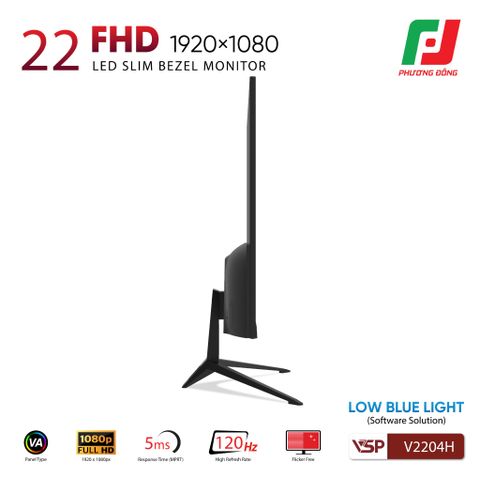  MÀN HÌNH PHẲNG VSP V2204H (120HZ| 21.5| VA| FHD| 5MS) 