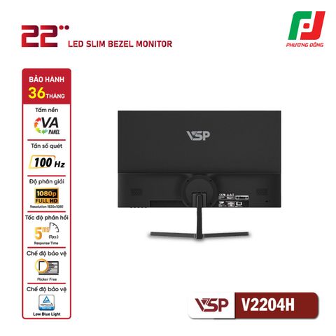  MÀN HÌNH PHẲNG VSP V2204H (21.5INCH/ VA/ FHD/ 100HZ/ 5MS) 