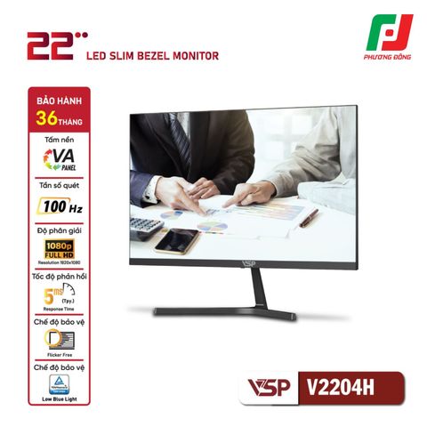  MÀN HÌNH PHẲNG VSP V2204H (21.5INCH/ VA/ FHD/ 100HZ/ 5MS) 