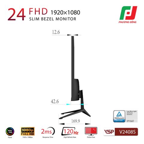  MÀN HÌNH VSP V2408S (24INCH/ 120HZ/ 2MS/ FHD/ ADS-IPS) 