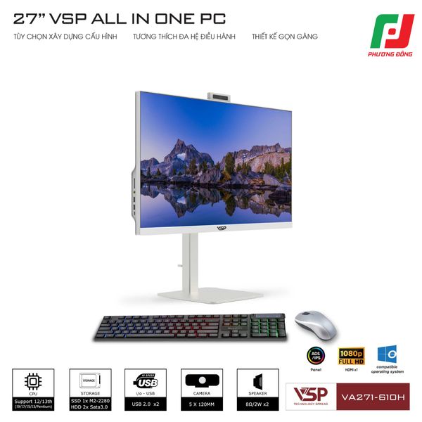  MÁY TÍNH ĐỂ BÀN VSP ALL IN ONE VA271-610H 