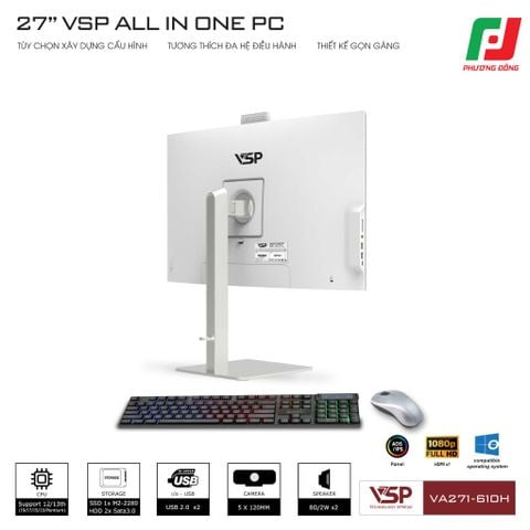  MÁY TÍNH ĐỂ BÀN VSP ALL IN ONE VA271-610H 