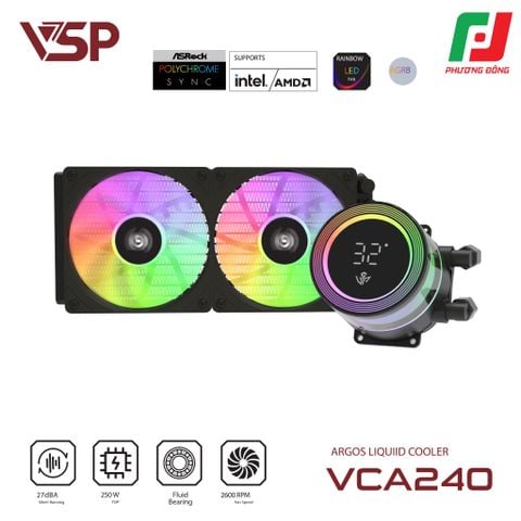  Tản Nhiệt Nước AIO CPU VSP VCA-240 ARGB (240MM) 