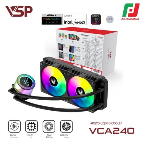  Tản Nhiệt Nước AIO CPU VSP VCA-240 ARGB (240MM) 
