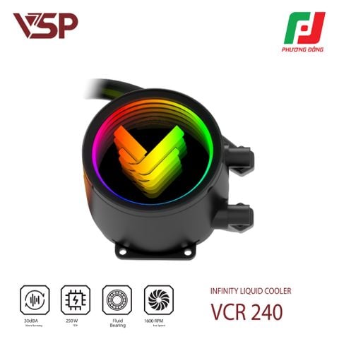  TẢN NHIỆT NƯỚC VSP INFINITY LIQUID COOLER VCR-240 ĐEN/TRẮNG 