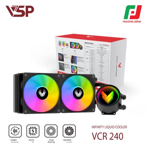  TẢN NHIỆT NƯỚC VSP INFINITY LIQUID COOLER VCR-240 ĐEN/TRẮNG 