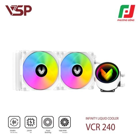  TẢN NHIỆT NƯỚC VSP INFINITY LIQUID COOLER VCR-240 ĐEN/TRẮNG 