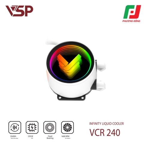  TẢN NHIỆT NƯỚC VSP INFINITY LIQUID COOLER VCR-240 ĐEN/TRẮNG 
