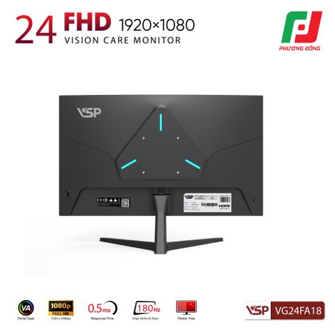  MÀN HÌNH VSP VG24FA18 (23.8INCH/ FHD/ VA/ 180HZ/ 0.05MS) 