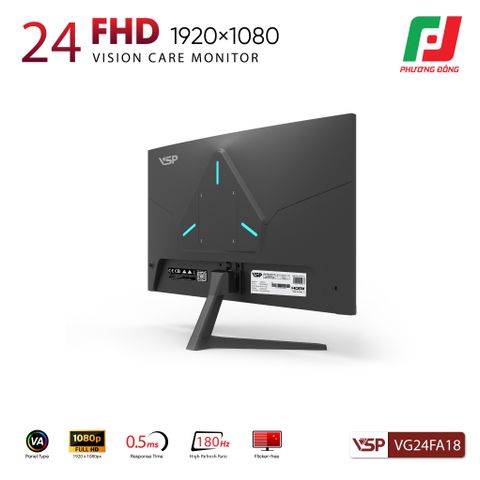  MÀN HÌNH VSP VG24FA18 (23.8INCH/ FHD/ VA/ 180HZ/ 0.05MS) 