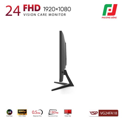  MÀN HÌNH VSP VG24FA18 (23.8INCH/ FHD/ VA/ 180HZ/ 0.05MS) 