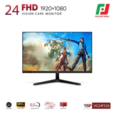  MÀN HÌNH VSP VG24FS26 (23.8 INCH| FHD| IPS| 260HZ| 0.5MS) 