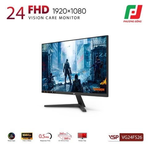  MÀN HÌNH VSP VG24FS26 (23.8 INCH| FHD| IPS| 260HZ| 0.5MS) 