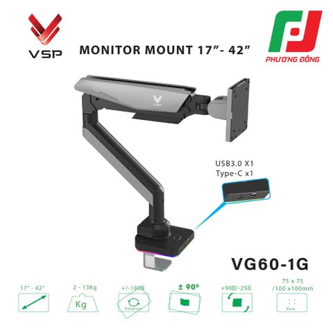  GÍA ĐỠ LCD (ARM MONITOR) VSP TẢI TRỌNG CAO VG60-1G (17