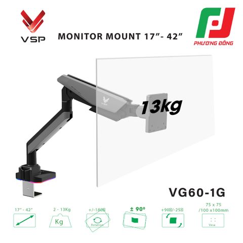  GÍA ĐỠ LCD (ARM MONITOR) VSP TẢI TRỌNG CAO VG60-1G (17