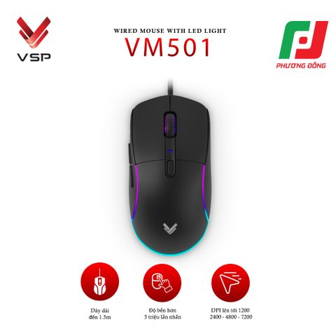  CHUỘT MÁY TÍNH CÓ DÂY VSP VM501 