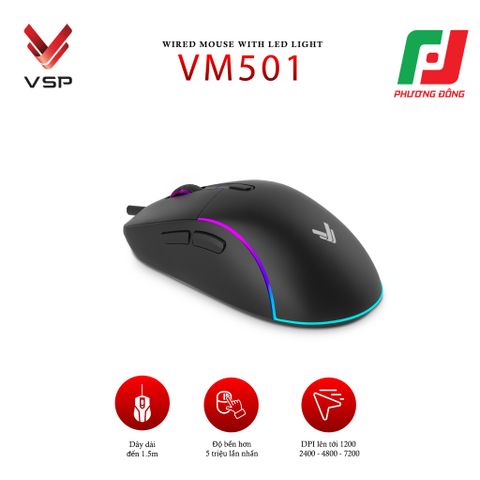  CHUỘT MÁY TÍNH CÓ DÂY VSP VM501 