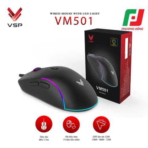  CHUỘT MÁY TÍNH CÓ DÂY VSP VM501 