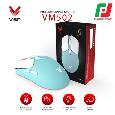  CHUỘT MÁY TÍNH KHÔNG DÂY VSP VM502 
