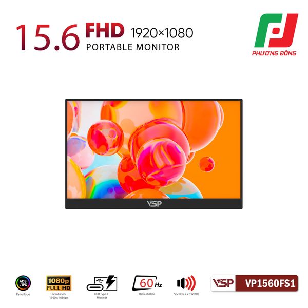  MÀN HÌNH DI ĐỘNG VSP VP1560FS1 (15.6INCH/ IPS/ ELED/ FHD/ 60HZ/ NON-TOUCH) 