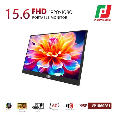  MÀN HÌNH DI ĐỘNG VSP VP1560FS1 (15.6INCH/ IPS/ ELED/ FHD/ 60HZ/ NON-TOUCH) 