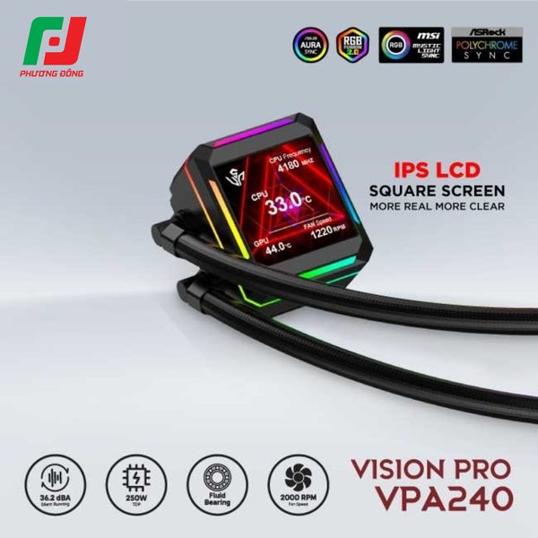  Tản Nhiệt Nước AIO CPU VSP Vision Pro VPA-240 (240mm / 250W / Socket Đa Năng) 