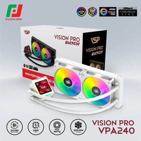  Tản Nhiệt Nước AIO CPU VSP Vision Pro VPA-240 (240mm / 250W / Socket Đa Năng) 