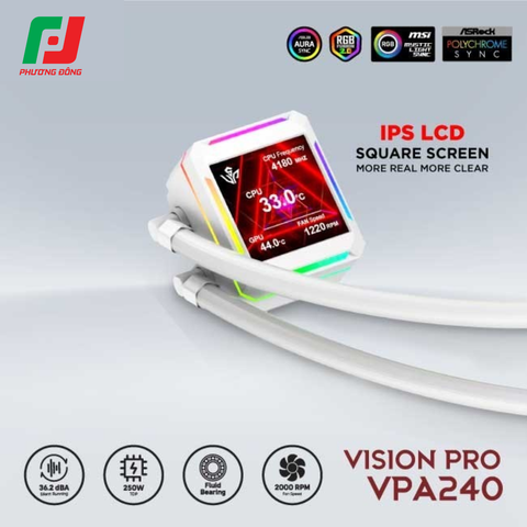  Tản Nhiệt Nước AIO CPU VSP Vision Pro VPA-240 (240mm / 250W / Socket Đa Năng) 